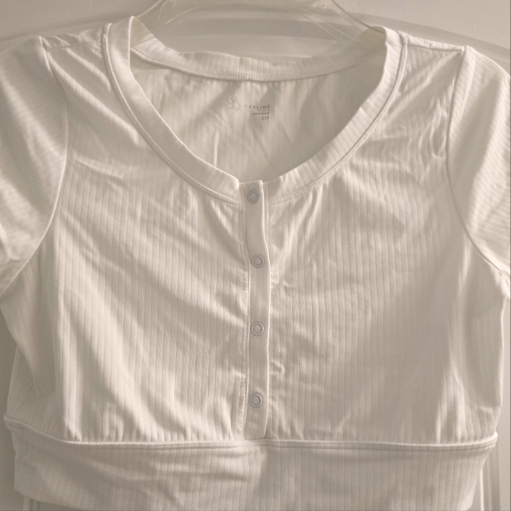 🌟7/25$ AERIE Real Me Henley Crop Tee - Picture 4 of 8